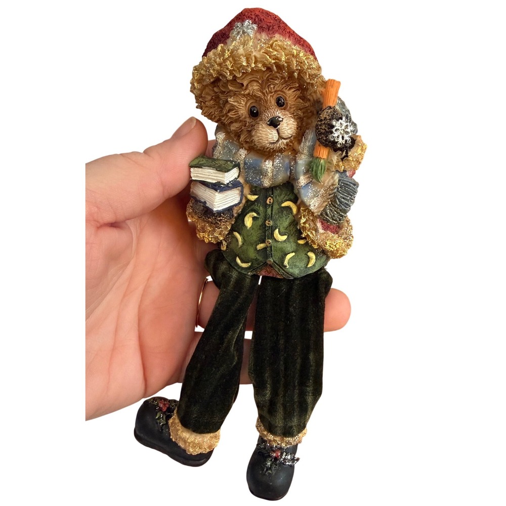 Vintage 1998 Boyd's Bears Edmond Elf Christmas Shelf Sitter Figurine